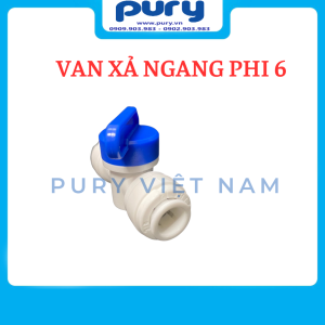 Van Xả Tay Van Xả Ngang Máy Lọc Nước RO ra dây 6mm hoặc 10mm --- Van Xả Ngang nối nhanh