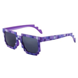 1Pc Pixel sunglasses Retro Pixel glasses Adult boys and girls Photo props birthday party supplies
