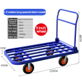 DEKES 550KG Foldable Push Cart  for delivery，heavy duty trolley Steel Pipe Platform Trolley Silent Wheels  Warehouse Moving Push Hand Truck. 