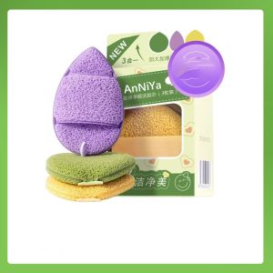 Dorisna 3 miếng bọt biển tạo bọt nhanh thân thiện với da mềm mại dụng cụ rửa mặt bọt biển rửa mặt làm sạch sâu miếng tẩy mặt nạ bùn da mặt dụng cụ chăm sóc