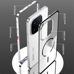 Case For IQOO 15 Case Aluminium Alloy Metal Frame Case For Vivo Iqoo15 5G Matte Transparent Acrylic Cover