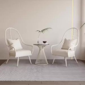 AUREO Cream Wind Outdoor Balcony Leisure Table And Chairs Sofa And Chairs Coffee Table A Table Patio Three-Piece Set Combinati