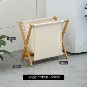 【SG】HXR Nordic Bamboo Dirty Clothes Basket X-Shaped Bracket Large Capacity Foldable Laundry Bag Clothes Pants Storage Basket 楠竹脏衣篮