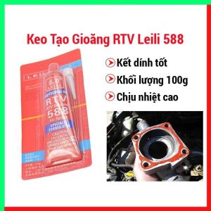 Keo tạo gioăng tạo ron máy động cơ cho ô tô xe máy rtv leili 588 100g màu đỏ chịu nhiệt độ cao FELAA