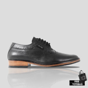 Prodigo * Sepatu Kulit Pria Maumere Black I Sepatu Pantofel I Sepatu Kulit Kerja Pria I Sepatu Casual I Terbaru