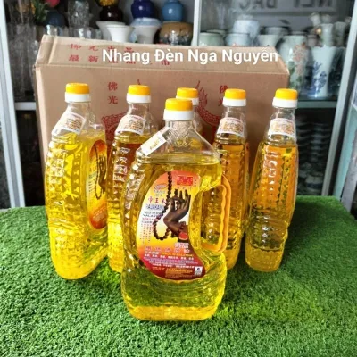 (1 Kg)Dầu Đốt Đèn Lưu Ly Cát Tường Loại 1 Chai Gần 2 lít