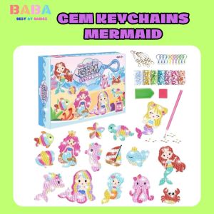 BABA Diamond Painting Create Gem Keychains Make Your Own Crystal Glue Carving - Arts and Crafts for Kids