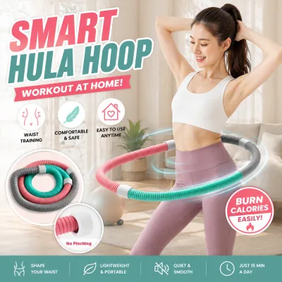 Weighted Soft Spring Hula Hoop for Adults Belly Exercise Tool Upgraded Silent Version Foldable Fitness Hoop