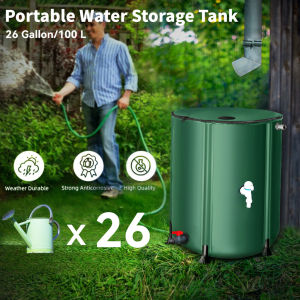 【SG】26 Gallon Portable Water Storage Tank Collapsible Rain Barrel Water Collection Garden Watering