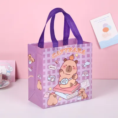 Tas Souvenir Ulang Tahun Goodie Bag Kartun Capybara Cute 23x22x11 Bingkisan Snack