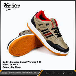 Sepatu Sneakers Running Pria Working T 24 / Sepatu Sport Jogging Trendy Kekinian Casual