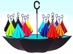 C Shape Reverse Folding Umbrella Inverted Reverse Umbrella 长柄C型雨伞 Payung Lipat Berbentuk C Umbrella Shaped Like A C Hat Umbrella Upside Down Umbrella Umbrella Cover Black And White Umbrella - Lazada