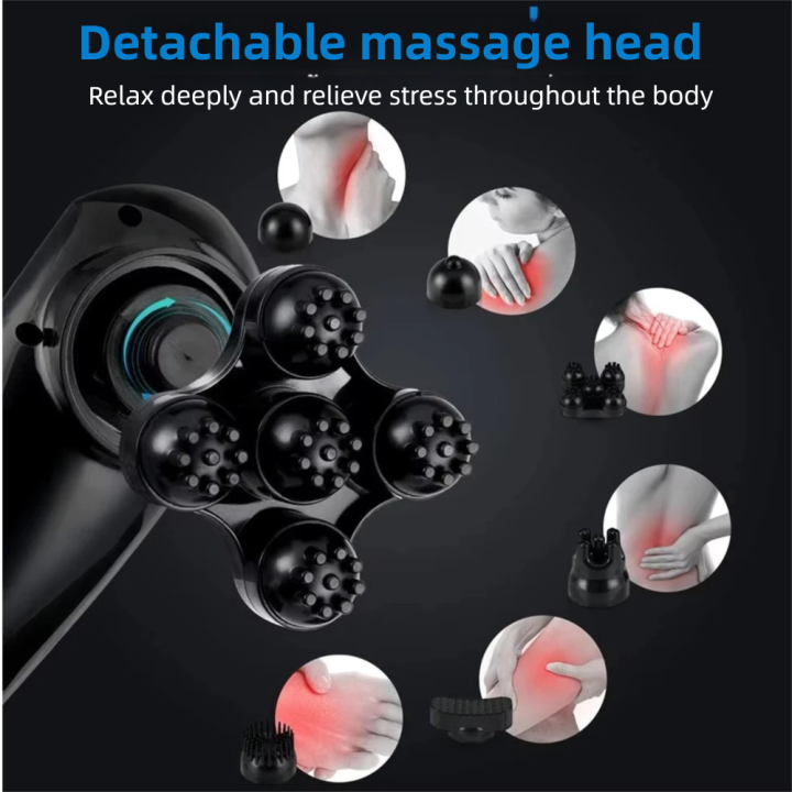 MUSCLEX%20Multi-purpose%20Wireless%20Massager%20Various%20Massage%20Heads%20Acupuncture%20Massage%20Dolphin%20Massager%20%20Red%20Light%20Simulation%20Massage%20Stick%20Back%20-%20Image%207