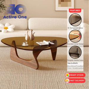 ACTIVEONE Tempered Glass Coffee Table Creative for Living Room Home Office Modern Simple Light Luxury Coffee Table Meja Kopi Kaca - Fulfilled by ACTIVEONE