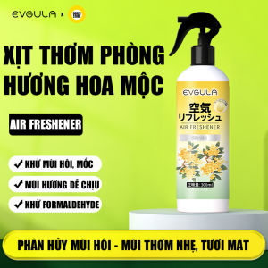 Xịt thơm phòng khử mùi không khí EVGULA 300ml hương hoa mộc tự nhiên khử mùi mạnh an toàn công nghệ Nhật Bản