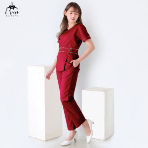 Lvin Uniform Baju Seragam suster Peplum Batik Yeri Series / babysitter / Seragam klinik / Setelan baju suster