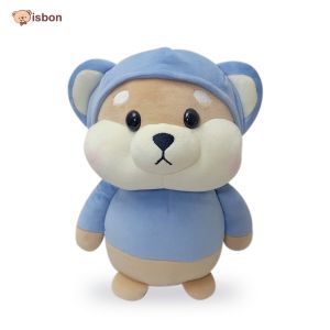 Boneka anjing shiba dengan baju hoodie biru yang menggemaskan dan cocok untuk kado ulangtahun anak-istana boneka