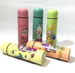 Botol Minum Anak Stainless Karakter LABUBU 550ml Tidak Mudah Tumpah Dengan Tutup Yang Kuat