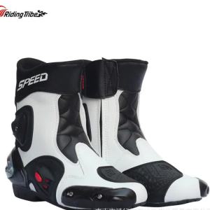 LZD RidingTribe Riding Shoes Road Racing Mid-Length  Footwear Motorcycle Boots Cycling Boots A004
