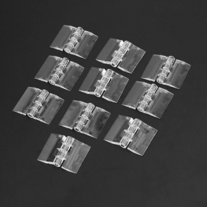 10Pcs Durable Clear Transparent Acrylic Plastic Folding Hinges Perspex Hinge For Storage Box Link Showcase Furniture