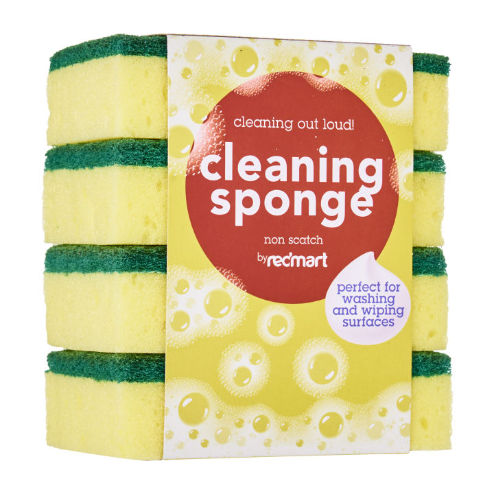 [VALUE PACK] RedMart Tough Clean Scrub Sponge - 4 Pack | Lazada Singapore