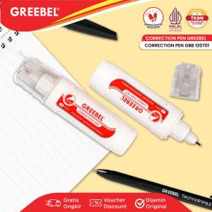GREEBEL CORRECTION PEN GBC 120701/Tipex Cair / Tip X /Tipe Ex cpt kering gk bau utk atk/anak sekolah