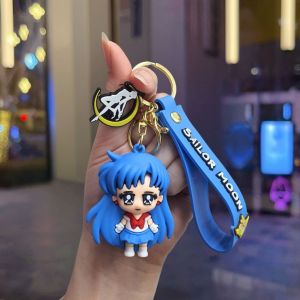 🔥IN STOCK🔥 Cute Sailor Moon Keychain 3D Anime PVC Figure Durable Keyring Bag & Key Accessories