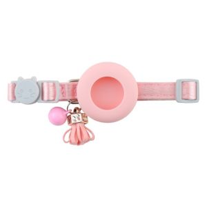 Pet Collar for Airtag Adjustable Pet Collar For Cat Puppy Anti-lost Necklace Pet Protective Bell Collar