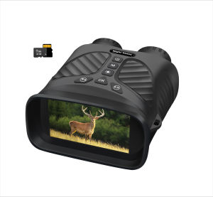 BekinTek Night Vision Binoculars Rechargeable Telescope NVG Goggles Full Dark Observing 8x Digital Zoom 2.5K Video Recording 40M Photo 3 Inches Large HD Screen with 32G TF Card for Low Light Bird Watching Camping Concerts