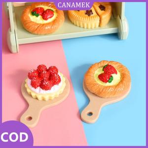 CANAMEK✨ Dollhouse thu nhỏ bánh tráng miệng Biscuit khay ngã ba mô hình Nhà Bếp Bộ đồ ăn thực phẩm trang trí nội thất đồ chơi nhà búp bê phụ kiện