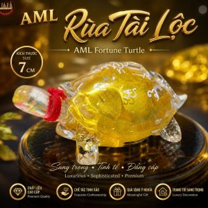 Hộp Quà Lưu Niệm Trang Trí Để Bàn - Rùa Phong Nhị Ca Tài Lộc