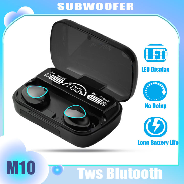 M10/M19 Headset Earbud Earphone Bluetooth V5.1 Wireless TWS Gaming Bass ...