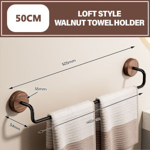 Kitchenut Rak Tuala Dinding Rak Tuala Bilik Air Wall Mounted Towel Rack Bathroom Organizer Shower Hanging Towel Rack