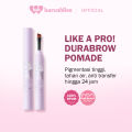 BARENBLISS Like A Pro! Shockproof DuraBrow Pomade Korea / Eyebrow & Eyeliner Pomade 2g / Up To 24H Long Lasting / Waterproof Sweatproof Smudgeproof / Membentuk Menutrisi Menebalkan Alis / Natural Bold / Color Dark Brown Grey / Cosmetic Eyes Makeup Series. 