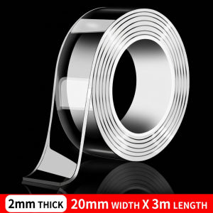 [SG Stocks]Nano Double Sided Tape Washable and reusable  Side Traceless Clear Sticky Power Tape