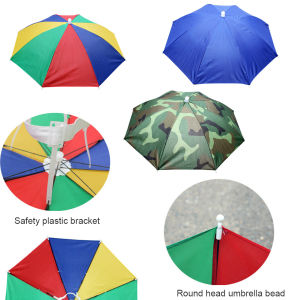 55cm Foldable Umbrella Fishing Hiking Hat Cap Camping Headwear