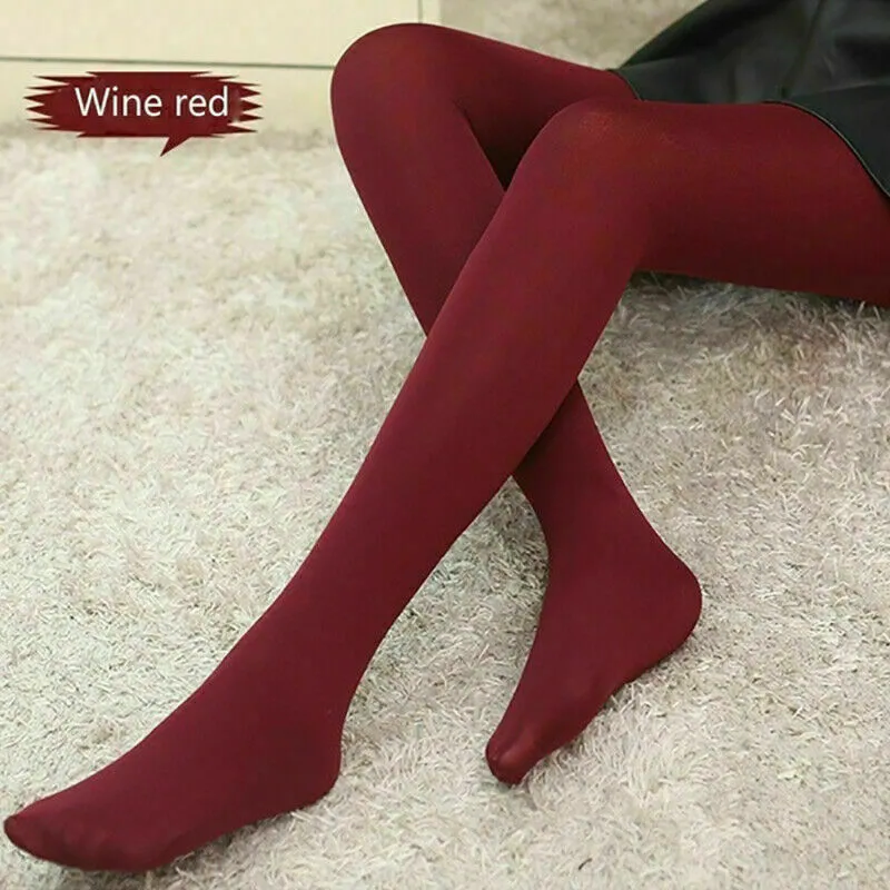 1 Pair Women Winter Warm Pantyhose Thicken Fleece Tights Female High-Waist  Imitation Cashmere Thermal Stockings Suitable For -5°-10°