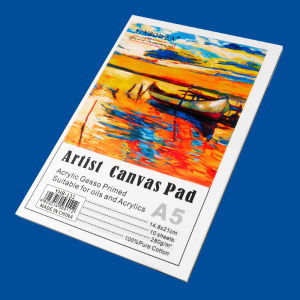 280 GSM Artist Canvas Pad - A3/A4/A5 Oil Painting Board 100% Cotton Sketch Pads for Art Students 10 Sheets Thick Textured Painting Paper