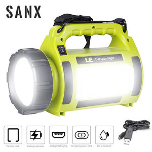 20000LM Rechargeable LED Searchlight Camping Light 5 Modes Flashlight Lantern 3600mAh Emergency Lamp With Shoulder Strap
