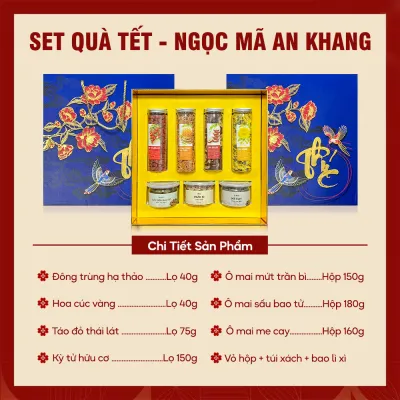 Hộp quà tết Thiên Mã Thịnh Vượng gồm 5 loại trà thượng hạng trà thảo mộc tốt cho sức khỏe ý nghĩa