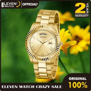 [Promo] Jam Tangan Pria Guess GW0265G2 CONNOISSEUR Gold Tone Case Gold Tone Stainless Steel Original Garansi 2 Tahun [✔COD][100% Authentic]