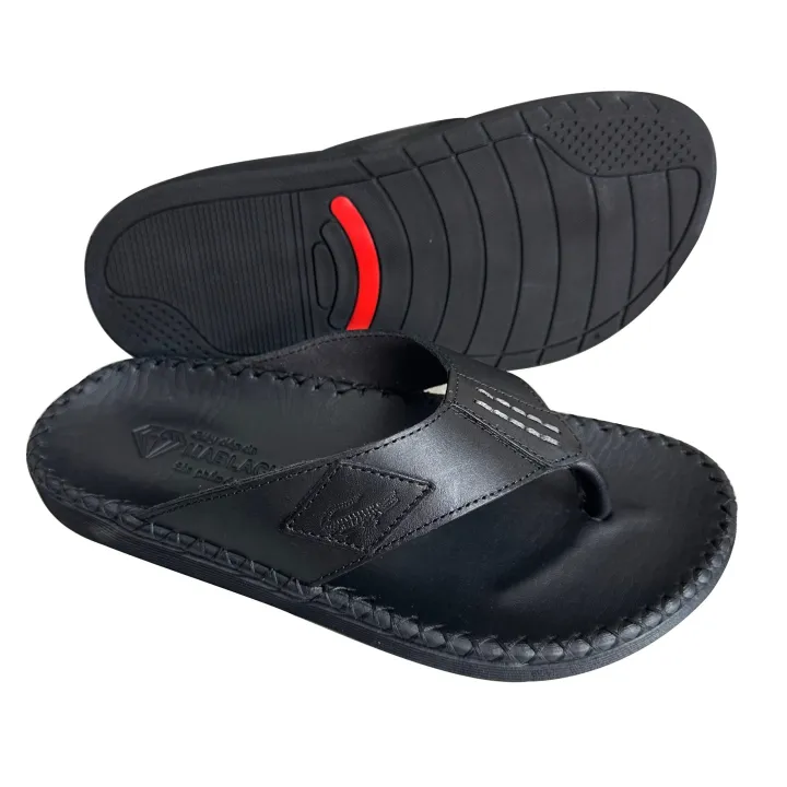 Mens Slippers Tian Ân D81 Fingerprint Cow Leather Material Fashion Style Personality