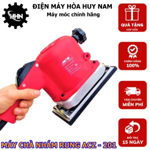 Máy đánh bóng chà nhám rung ACZ 201 chính hãng 200W động cơ từ không chổi than diện tích mài 210mmx106mm bền bỉ