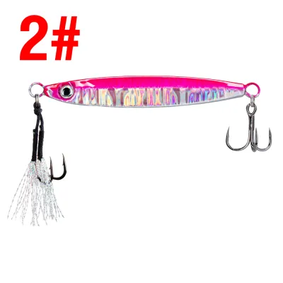 Fishing Jigs 10-60g Saltwater Slow Pitch Hard Metal Jigging Spoon with Assist Hooks Sea Fishing Jigging Lure for Bass Artificial Bait.