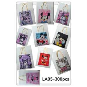 SKY E-COMMERCE CO.Ltd COD Canvas Double-Layer Single-Sided Cute Cartoon Character Zipper Handbag/Shoulder Bag