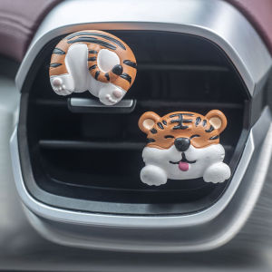 Animal Head and Tail Panda Dog Piggy Tiger Car Air Outlet perfume Air Conditioner Car mounted Aromatherapy Interior Decoration