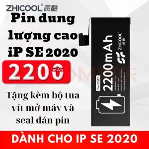 Pin iP SE 2020 DUNG LƯỢNG CAO 2200mAh Tặng kèm bộ mở máy và seal dán pin Bảo hành 3 tháng