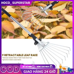 Cào cỏ gấp cào lá chổi thép Cây Cào Cỏ Chổi Thép Cào Lá Làm Vườn Gấp Gọn Có 15 Răng Đa Năng