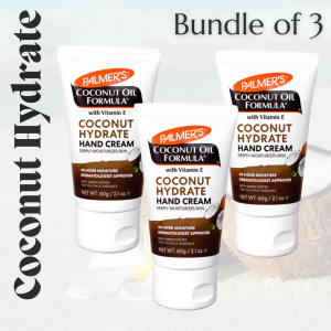Palmers Coconut Oil Hand Cream 60g Bundle of 3 Tubes