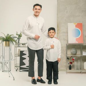 KHOIRUMMAH Koko Kurta Zain Couple - Koko Kurta Kasual Lengan Panjang - Black